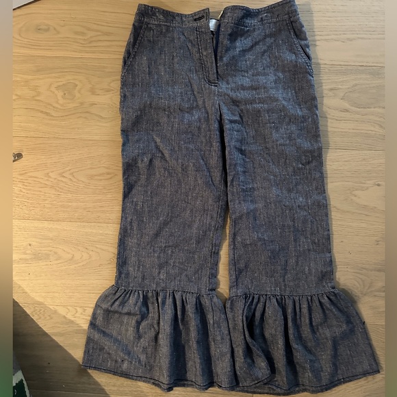 Ett twa Anthropologie chambray denim trouser - Picture 4 of 5